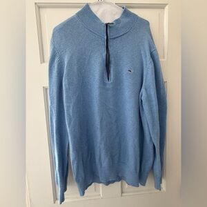 Vineyard Vines Light Blue Zip-Up Sweater